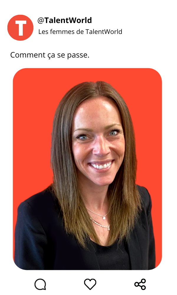 Amanda Anderson qui est responsable régionale du placement permanent chez TalentWorld. 