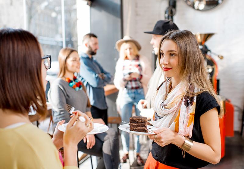 A woman finding brilliant and unusual ways to network