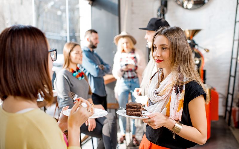 A woman finding brilliant and unusual ways to network