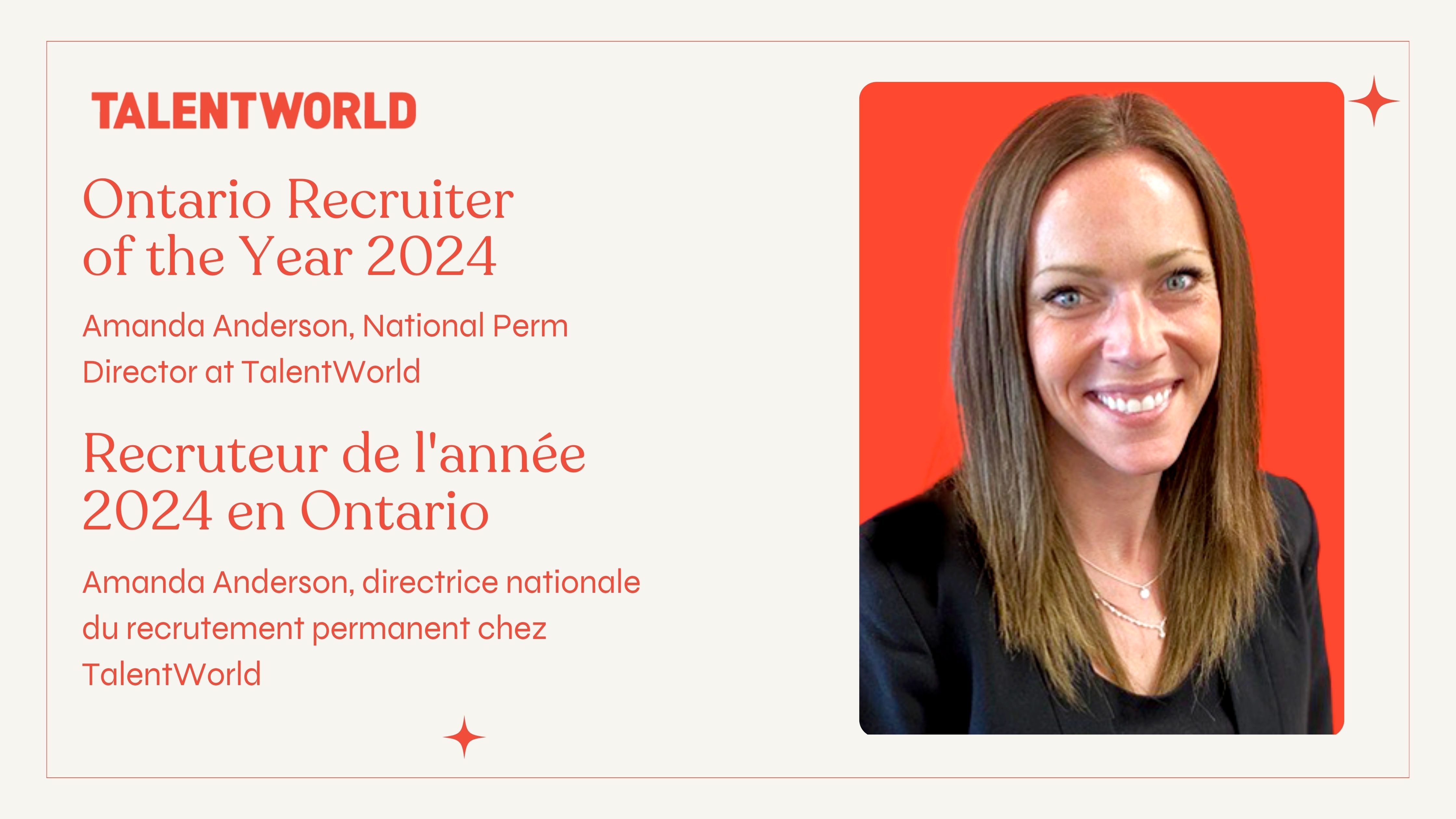 Banner with Amanda Anderson's image and award title